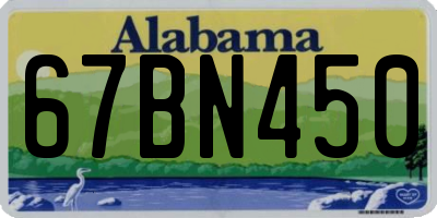 AL license plate 67BN450