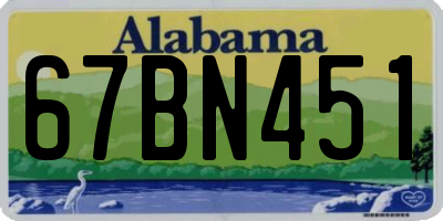 AL license plate 67BN451