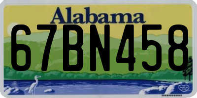 AL license plate 67BN458