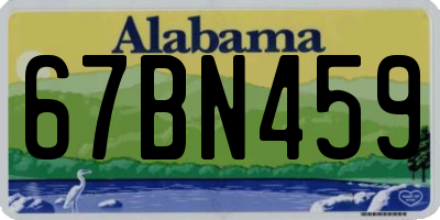 AL license plate 67BN459