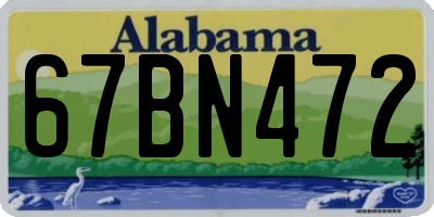 AL license plate 67BN472