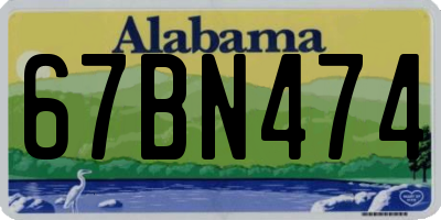 AL license plate 67BN474