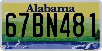 AL license plate 67BN481
