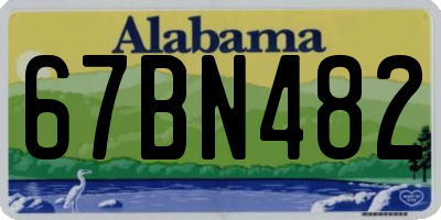 AL license plate 67BN482