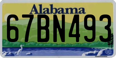 AL license plate 67BN493