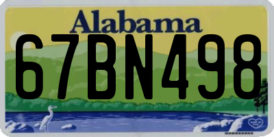 AL license plate 67BN498