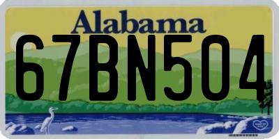 AL license plate 67BN504
