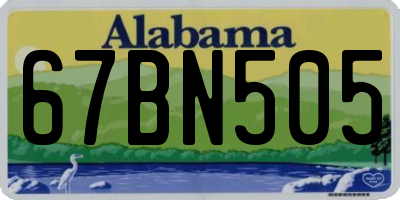 AL license plate 67BN505
