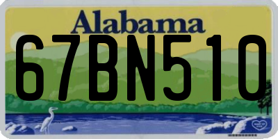 AL license plate 67BN510