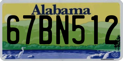 AL license plate 67BN512