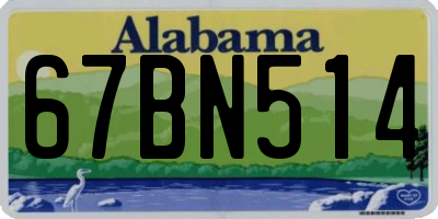 AL license plate 67BN514