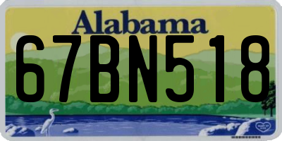 AL license plate 67BN518