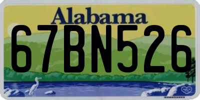 AL license plate 67BN526