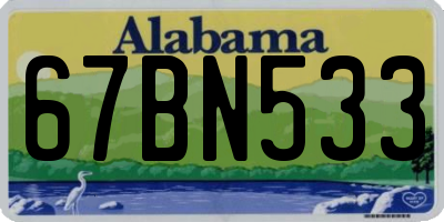 AL license plate 67BN533