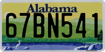 AL license plate 67BN541