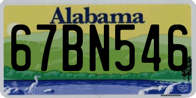 AL license plate 67BN546