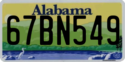 AL license plate 67BN549
