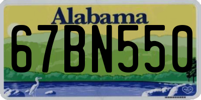 AL license plate 67BN550