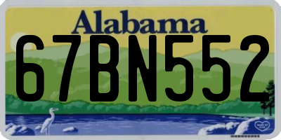 AL license plate 67BN552