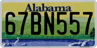 AL license plate 67BN557