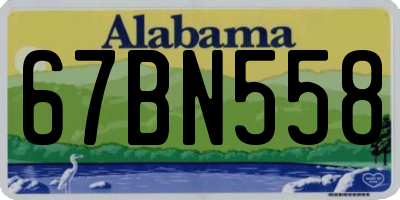AL license plate 67BN558