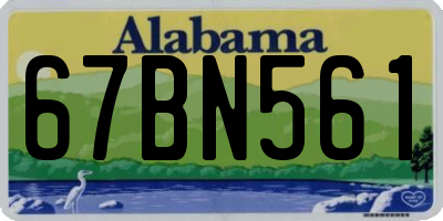 AL license plate 67BN561