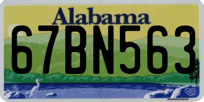 AL license plate 67BN563