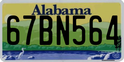 AL license plate 67BN564