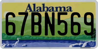 AL license plate 67BN569