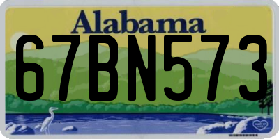 AL license plate 67BN573