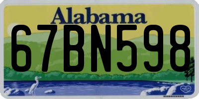 AL license plate 67BN598