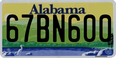 AL license plate 67BN600