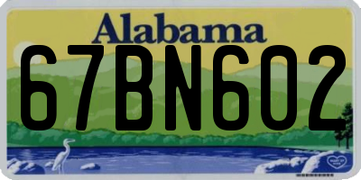 AL license plate 67BN602