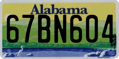 AL license plate 67BN604