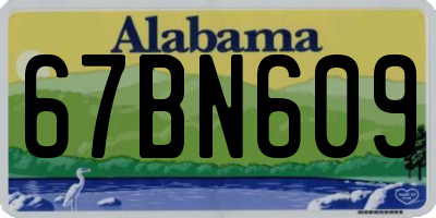 AL license plate 67BN609