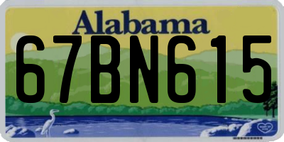AL license plate 67BN615