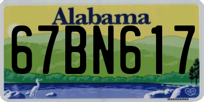 AL license plate 67BN617