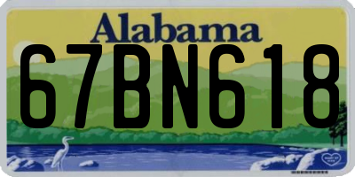 AL license plate 67BN618