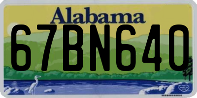 AL license plate 67BN640