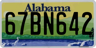 AL license plate 67BN642