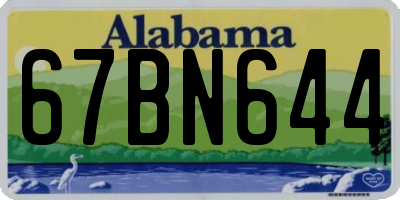 AL license plate 67BN644
