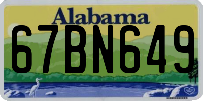 AL license plate 67BN649
