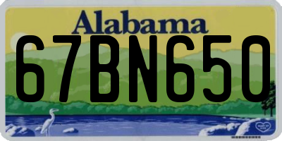 AL license plate 67BN650