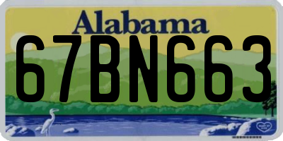 AL license plate 67BN663