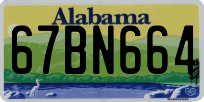 AL license plate 67BN664