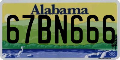 AL license plate 67BN666