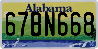 AL license plate 67BN668