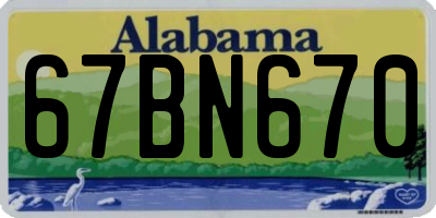 AL license plate 67BN670