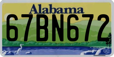 AL license plate 67BN672