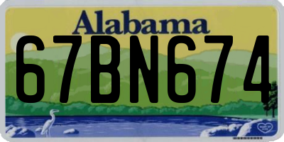 AL license plate 67BN674
